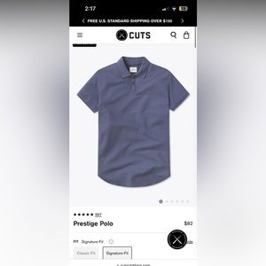 CUTS curve hem polo